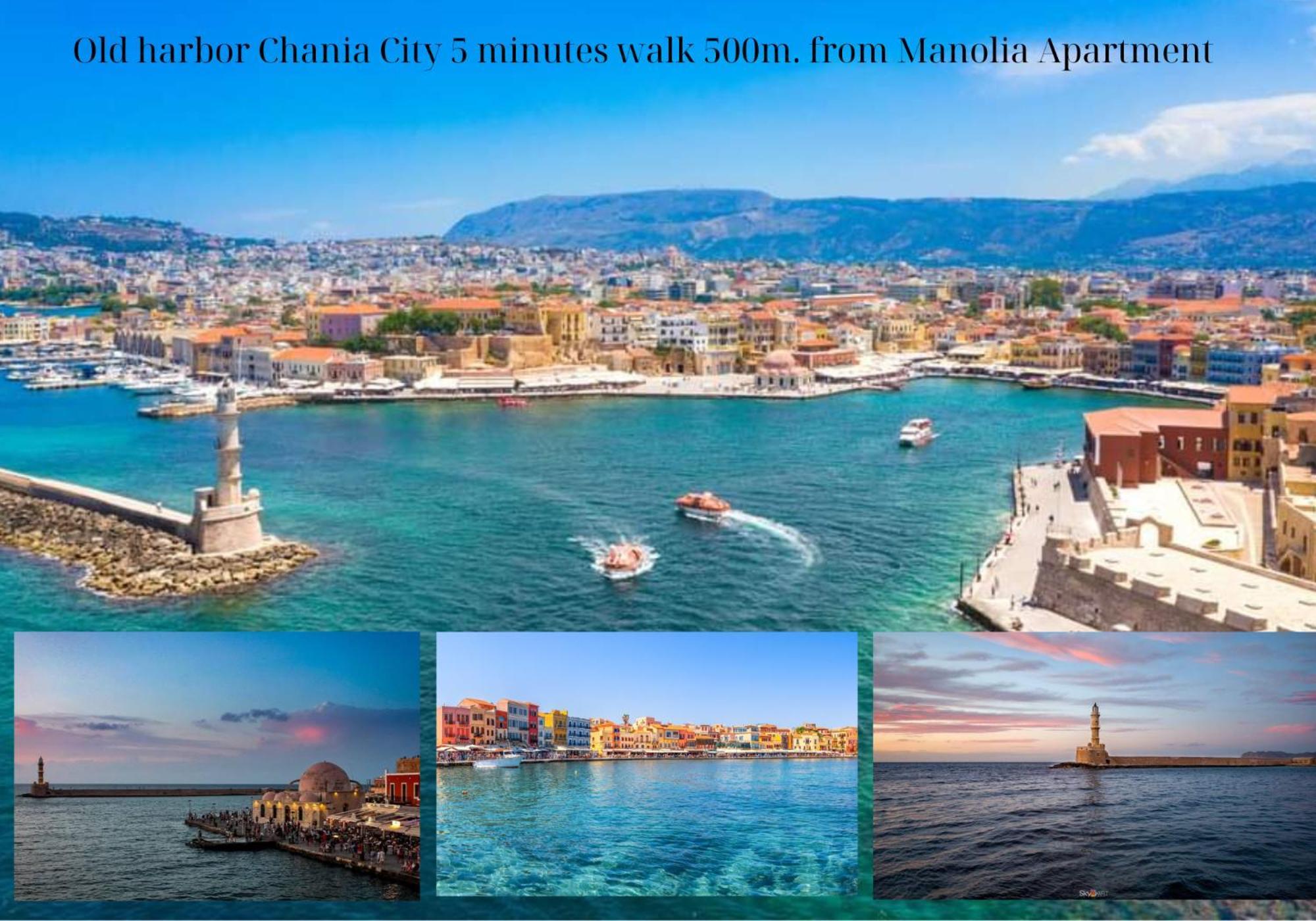 Center Manolia Dream 1 Bedroom Apartment 100M Away From The Beach Ханья Экстерьер фото
